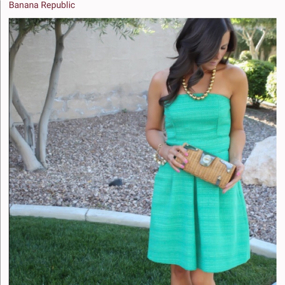 Teal Beautiful Banana Republic Tweed Dress